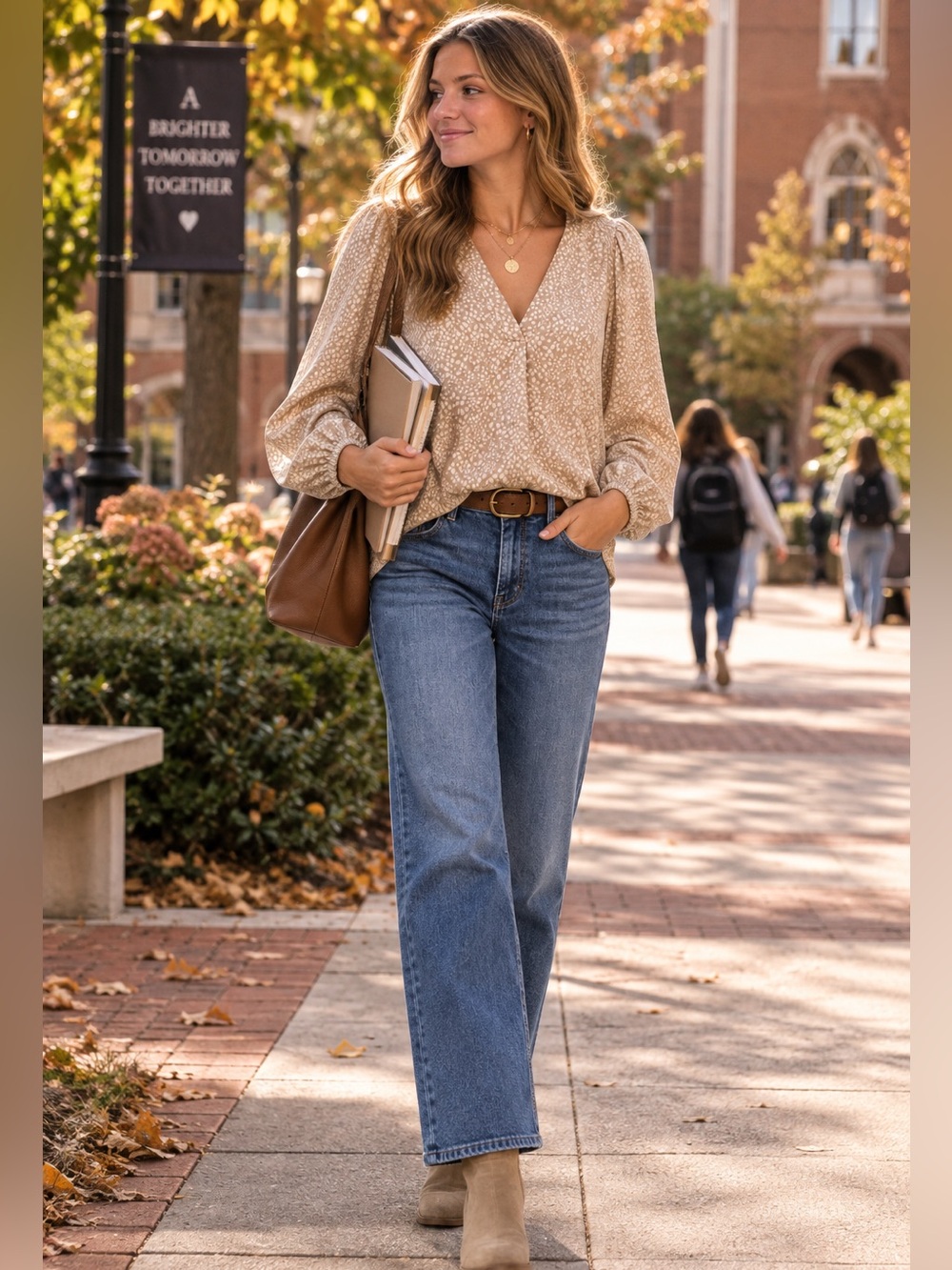 Gibsonlook V-Neck Blouse | XS